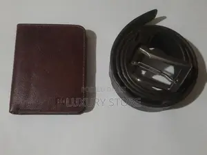 Genuine Leather Wallet with Belt