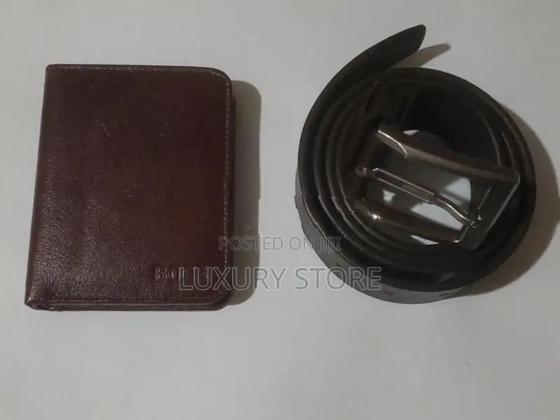 Genuine Leather Wallet with Belt