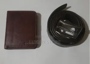 Genuine Leather Wallet with Belt