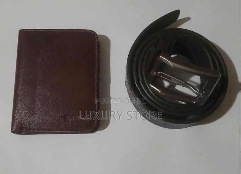 Genuine Leather Wallet with Belt