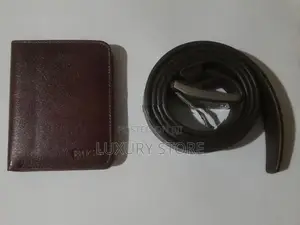 Genuine Leather Wallet with Belt