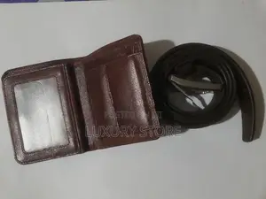 Genuine Leather Wallet with Belt
