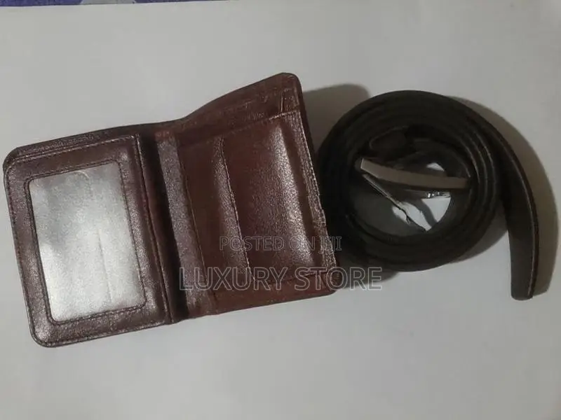Genuine Leather Wallet with Belt