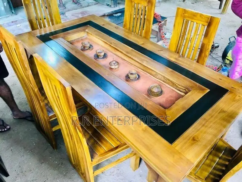 New Teak Dining Table with Chair 6