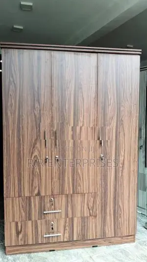 New 3 Door Brown Melamine Wardrobes