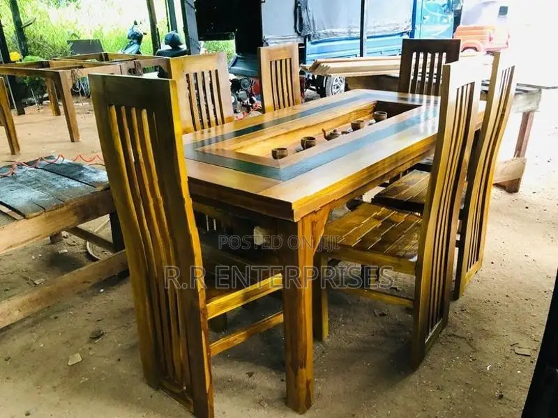 New Teak Dining Table with Chair 6