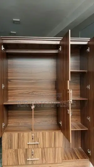 New 3 Door Brown Melamine Wardrobes