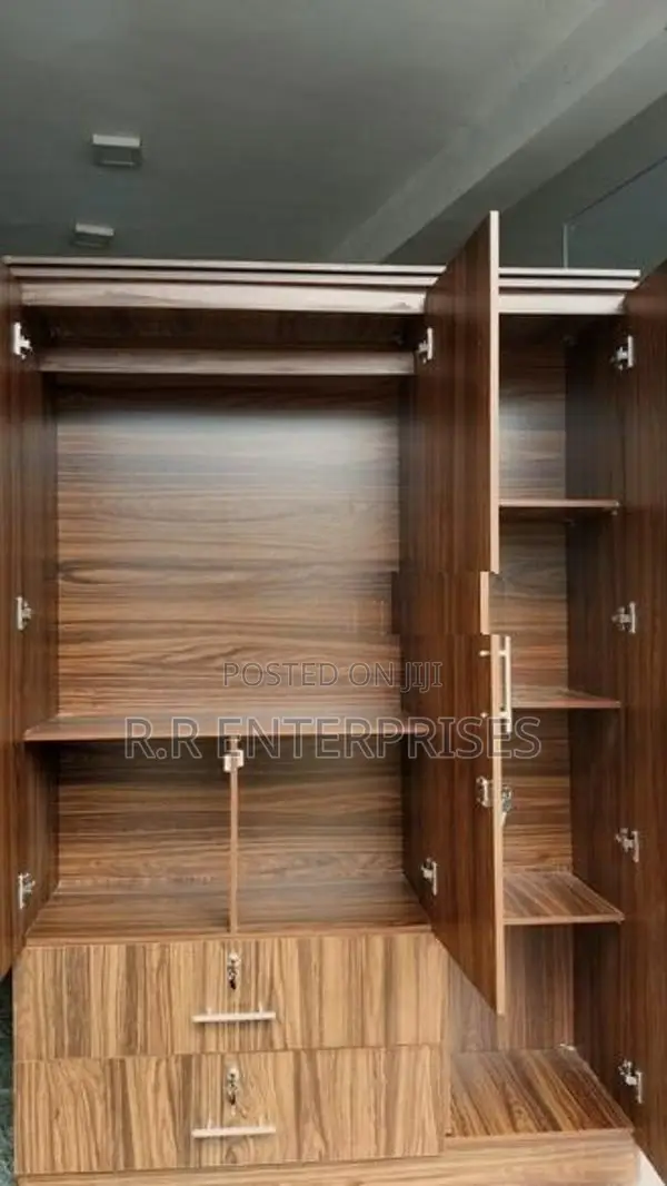 New 3 Door Brown Melamine Wardrobes