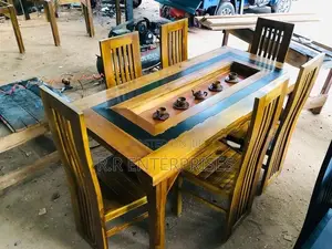 New Teak Dining Table with Chair 6