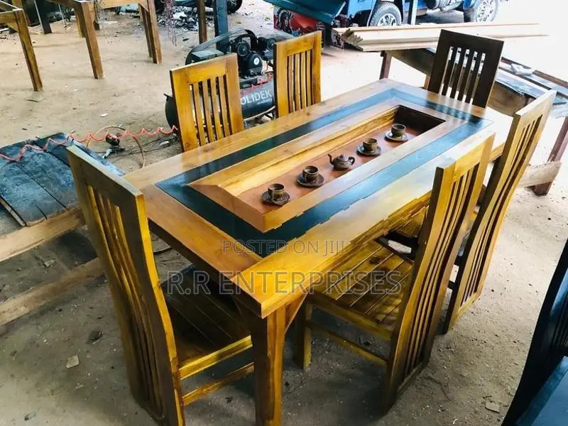 New Teak Dining Table with Chair 6