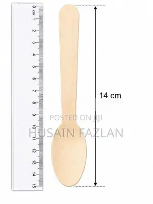 Eco-Friendly Disposable Wooden Spoons-14cm (100 Pcs)