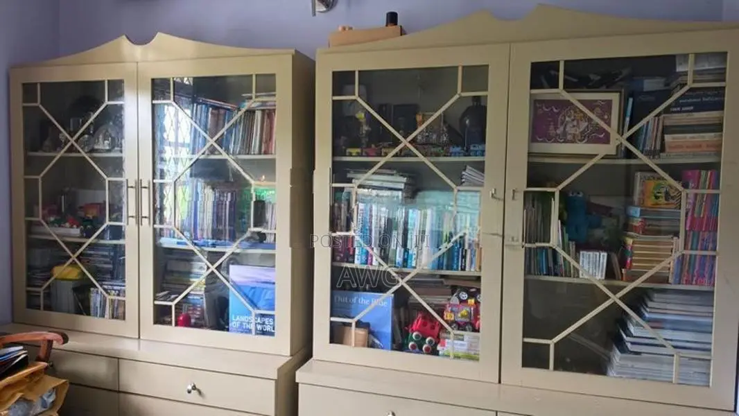 Large Library Cabinet with Drawer Sets