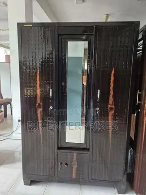 New 6*5 Ft 3 Door Steel Cupboard with Mirror