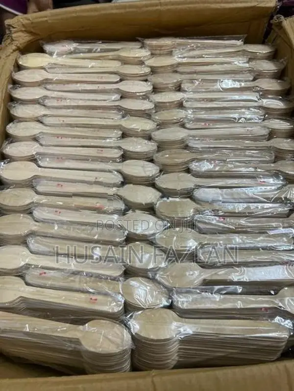 Eco-Friendly Disposable Wooden Spoons-14cm (100 Pcs)