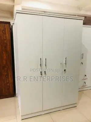 New White 6*4 ft 3 Door Melamine Wardrobes