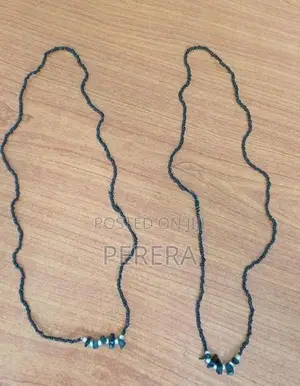 Elegant Black Beaded Stone Necklaces (2)