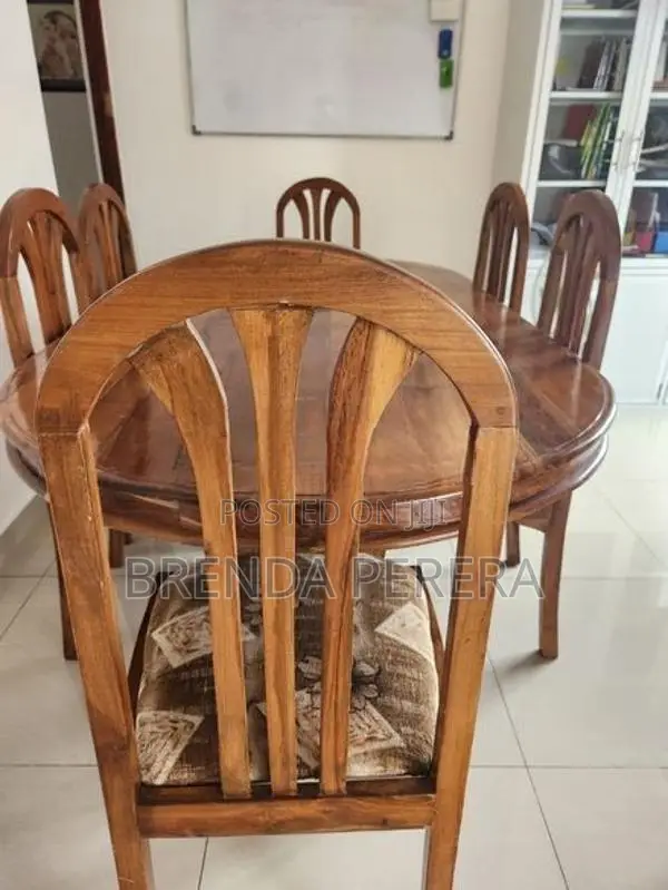 Six Chair Teak Dining Table