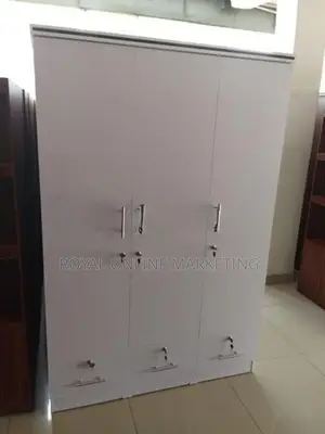 3 Door White Cupboard (K-26)