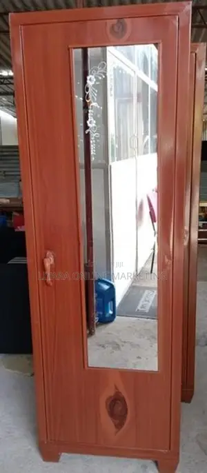 Steel Single Door Wardrobe With Glass 6*2’