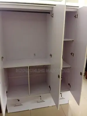 3 Door White Cupboard (K-26)