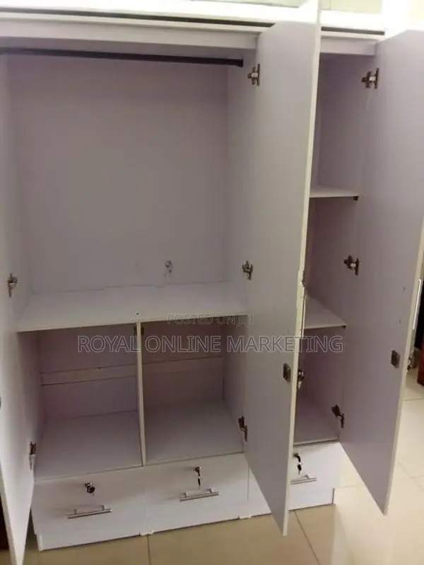 3 Door White Cupboard (K-26)