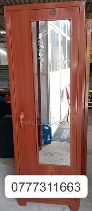 Steel Single Door Wardrobe With Glass 6*2’