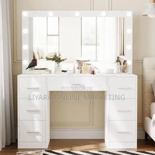 Melamine Dressing Table with Lights