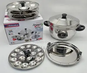 Mahendra 15 Coops Idly Pot with Steamer