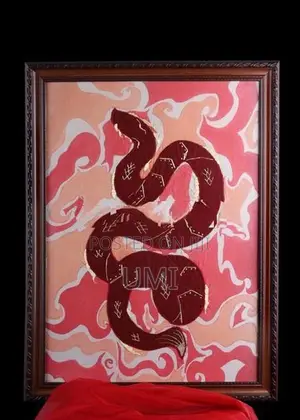 Handcrafted Chinese Dragon Textile Art Panel- Framed