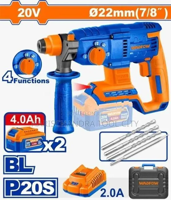 Wadfow Cordless Rotary Hammer 20V 22mm