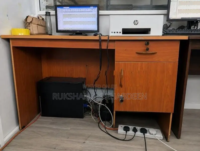 Office Table with Drawers