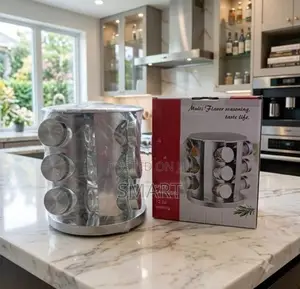 12 Jars Rotating Spice Tower Rack