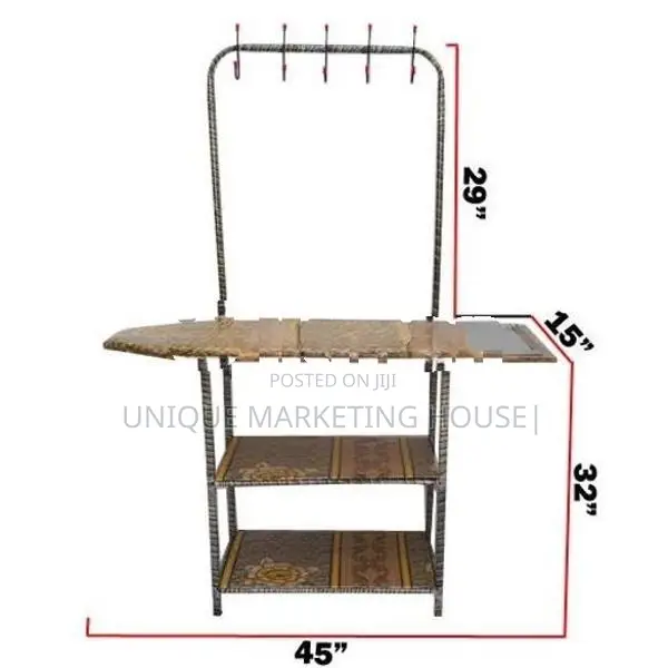 New Steel Iron Table with Cloth Rk