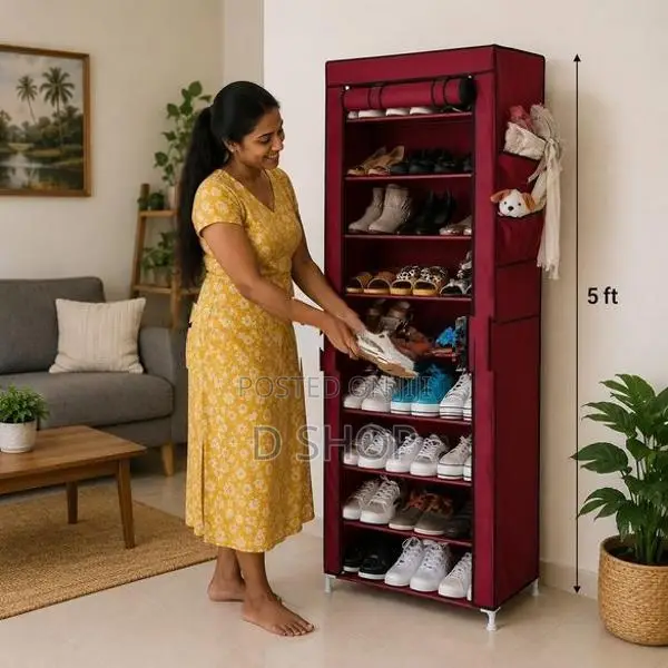 9 Layer - Cloth Cover up Shoe Rack 5' feet Height Free |Delivery