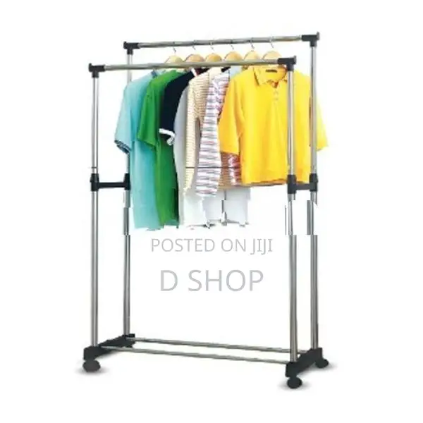 Double Pole Telescopic - Cloth Adjustable Rack