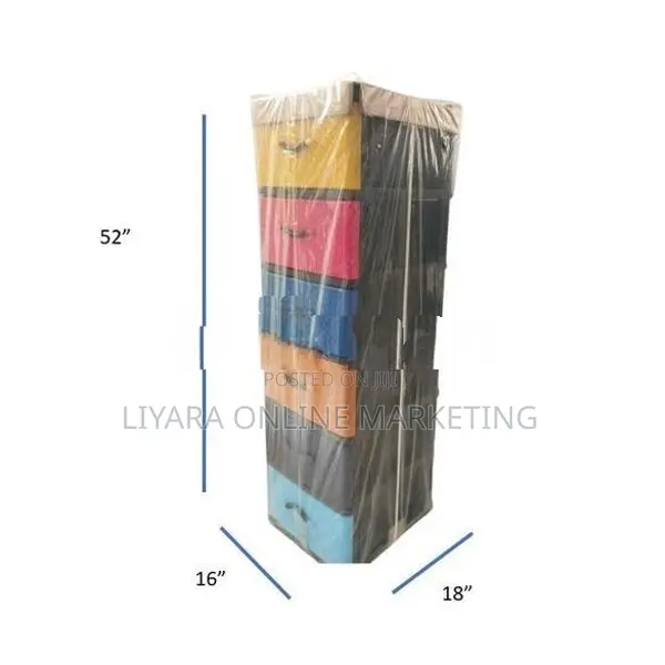 UNIKIDS 6 Drawer Plastic Cupboard