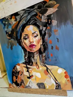 Hand-Painted Acrylic Canvas Painting (24x24 Inches)