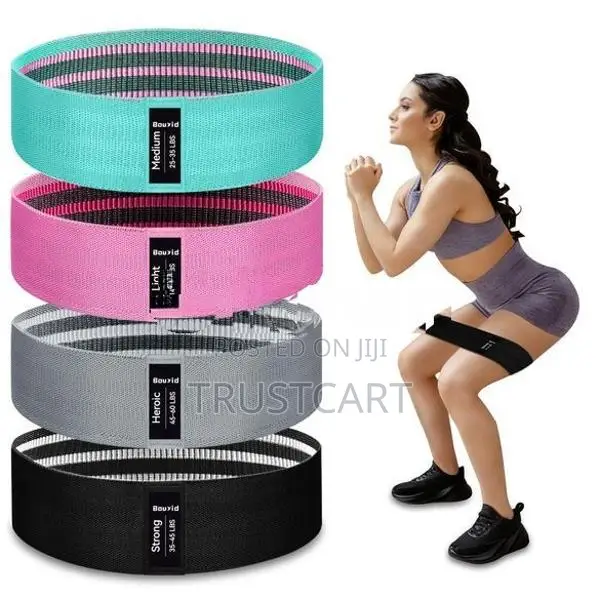 3 Pack Fabric Resistance Band Set - Gym Workout Booty Bands