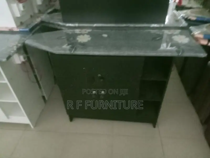 Melamine White Iron Cupboard with Rack