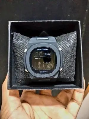 PIAOMA Square Matte Black Digital Sports Watch (Brand New with Box)