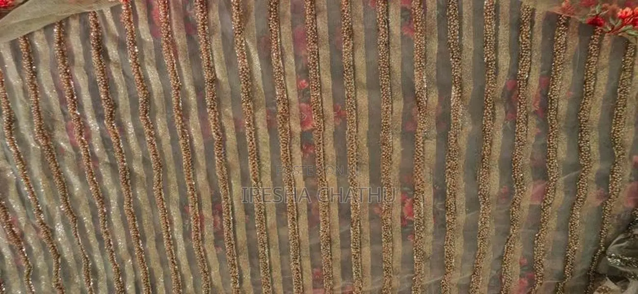 Floral Embroidered Net saree