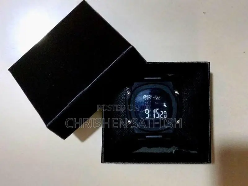 PIAOMA Square Matte Black Digital Sports Watch (Brand New with Box)