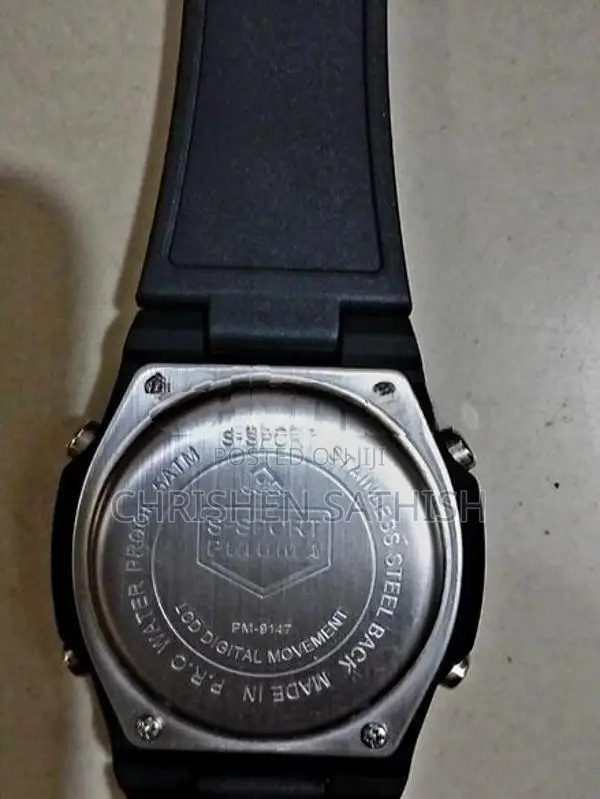 PIAOMA Square Matte Black Digital Sports Watch (Brand New with Box)