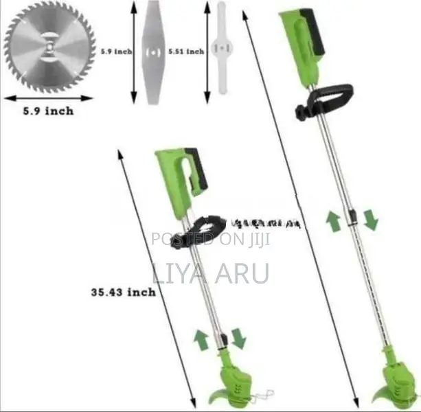 48V Cordless Grass Cutter With Trimmer Rechargeable (800W)