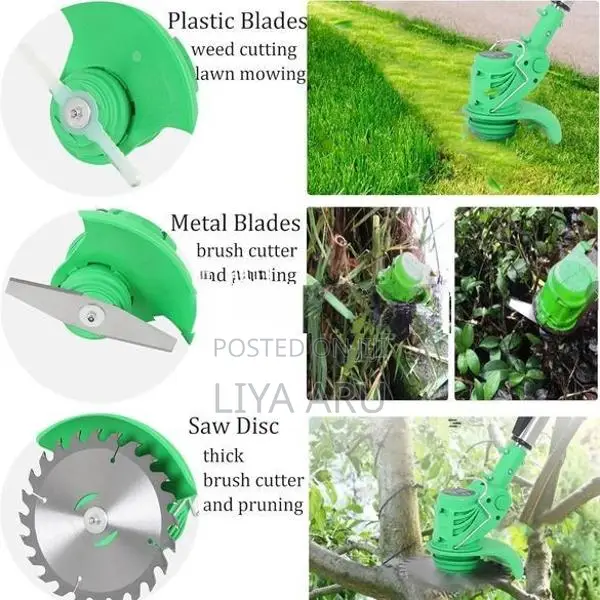 48V Cordless Grass Cutter With Trimmer Rechargeable (800W)