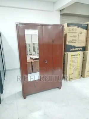Melamine 2 Door Cupboard with Mirror 6 by 4