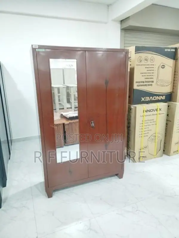 Melamine 2 Door Cupboard with Mirror 6 by 4