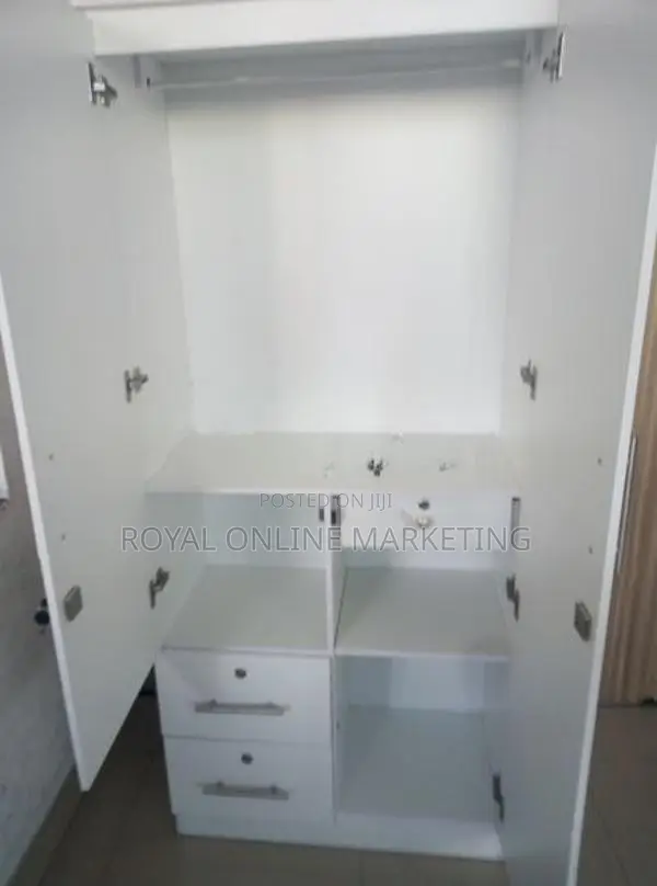 White 2 Door Melamine Cupboard (K-50)