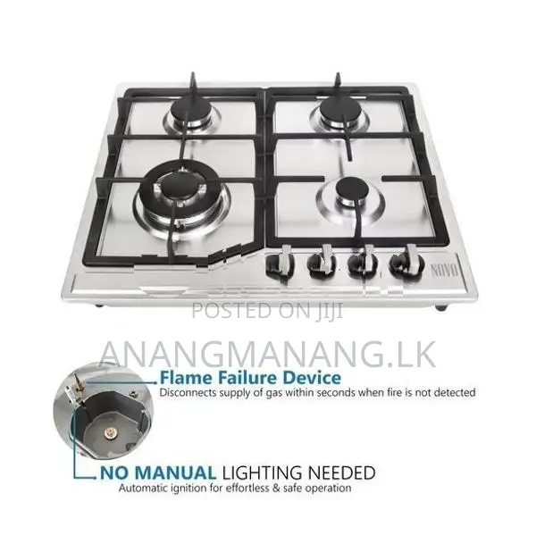 Premium Safety FFD 304 Stainless Steel Gas Cooker Hob by NOVO
