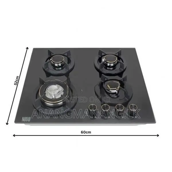 Novo Luxury Safety Model Brass Burners Gas Cooker Hob